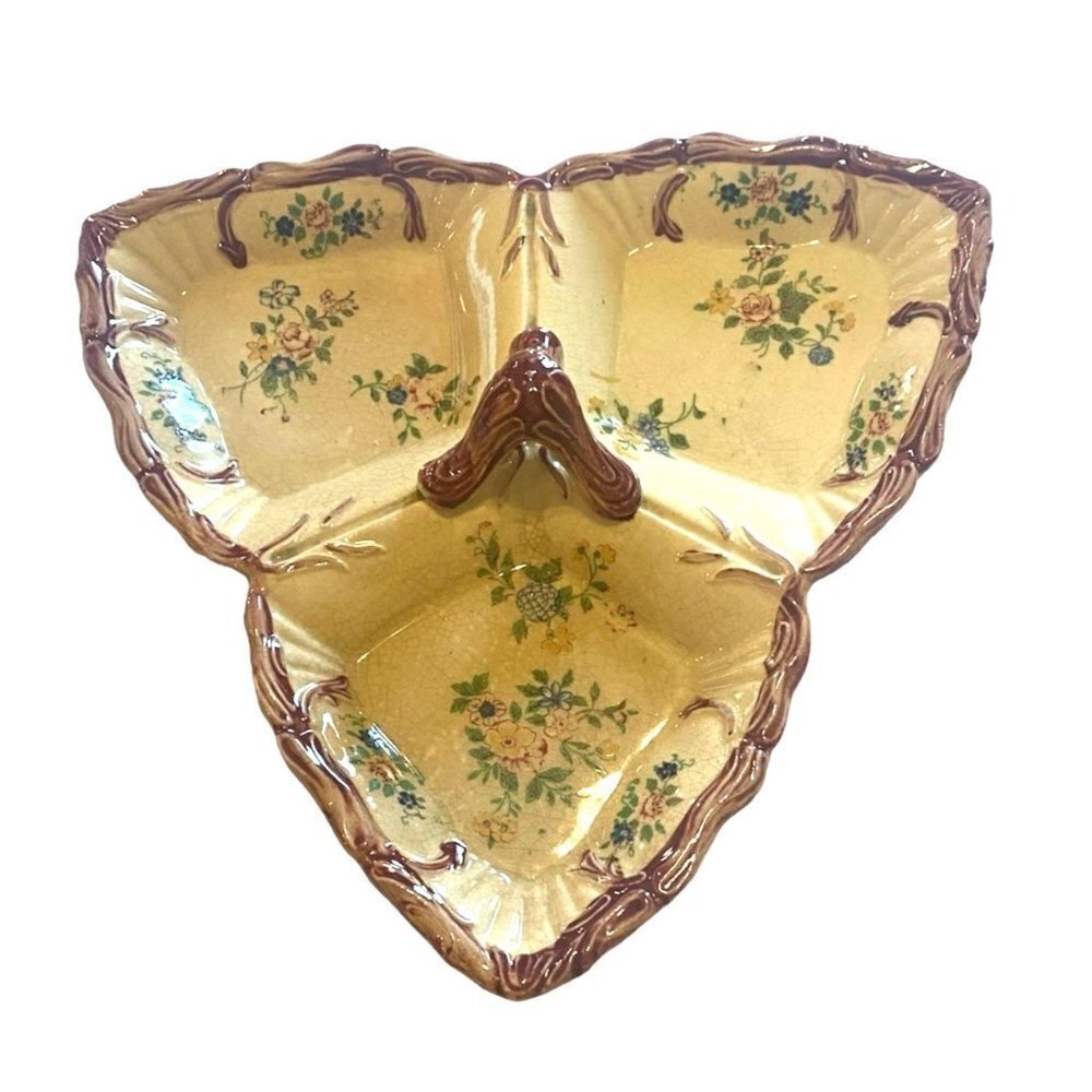 Mid Century Cottagecore Japanise Relish Tray platter